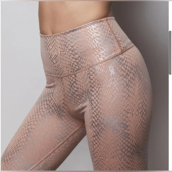 GOOD AMERICAN Python Print Foul Leggings‎ Size 3 Athletic LIKE NEW - Picture 4 of 14